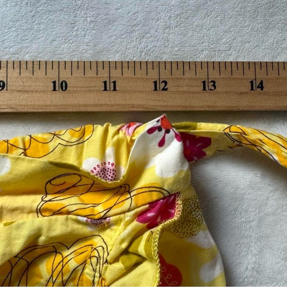 Vintage 00s Y2K Floral Yellow Wrap Skirt, Cottage Fairy Kidcore Vibes - Picture 8 of 9